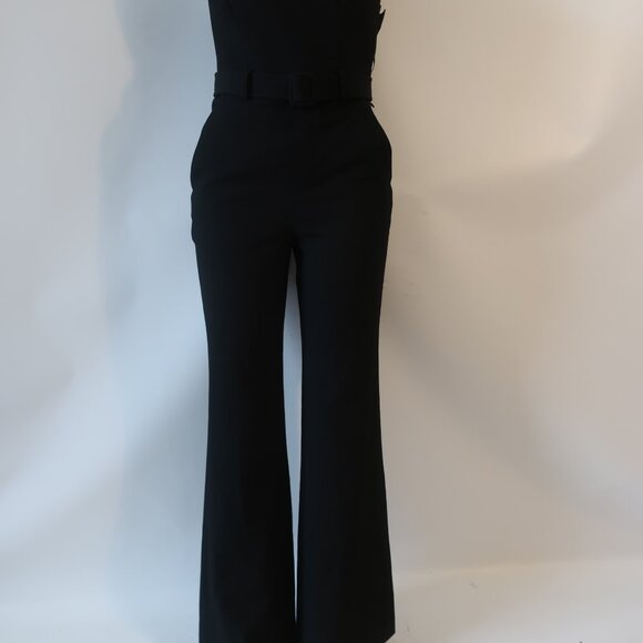 NWT Womens A.L.C. Black Strapless Belted Jumpsuit 6 - Picture 6 of 12